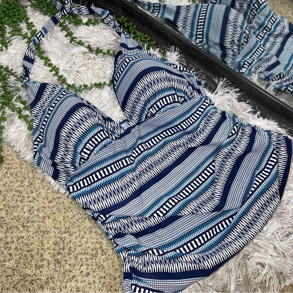 -🌼3/$30🌼intl Details Printed Tankini Swim Halter Top Size XL - Picture 3 of 16